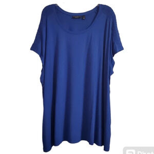 Susan Graver Weekend Women's Smocked Shoulders Blouse Top 4X